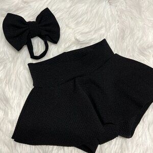 Black Bummie and Bow on Nylon 9-12